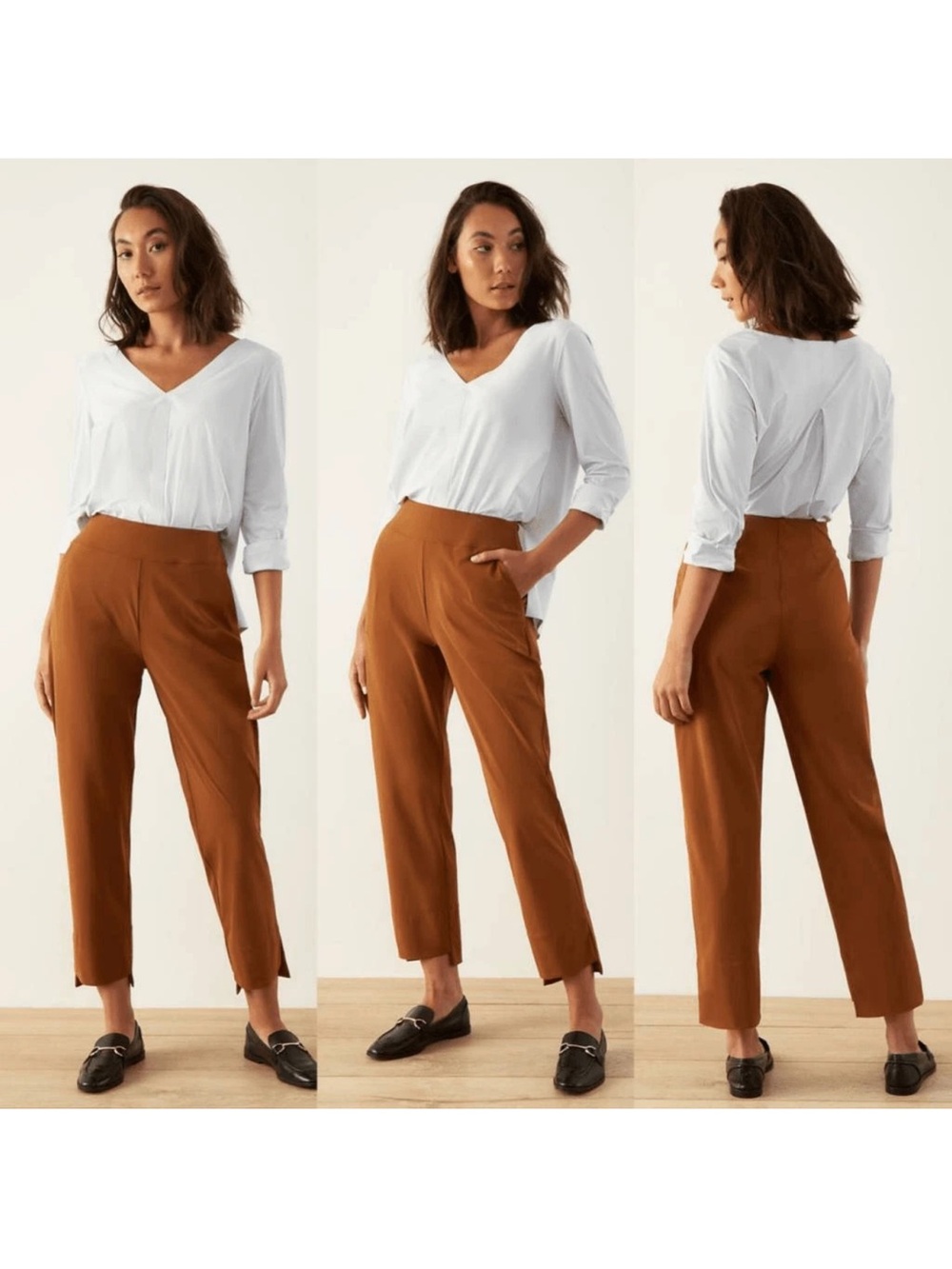 aday Straight Up Dress Pants in Pecan Size M